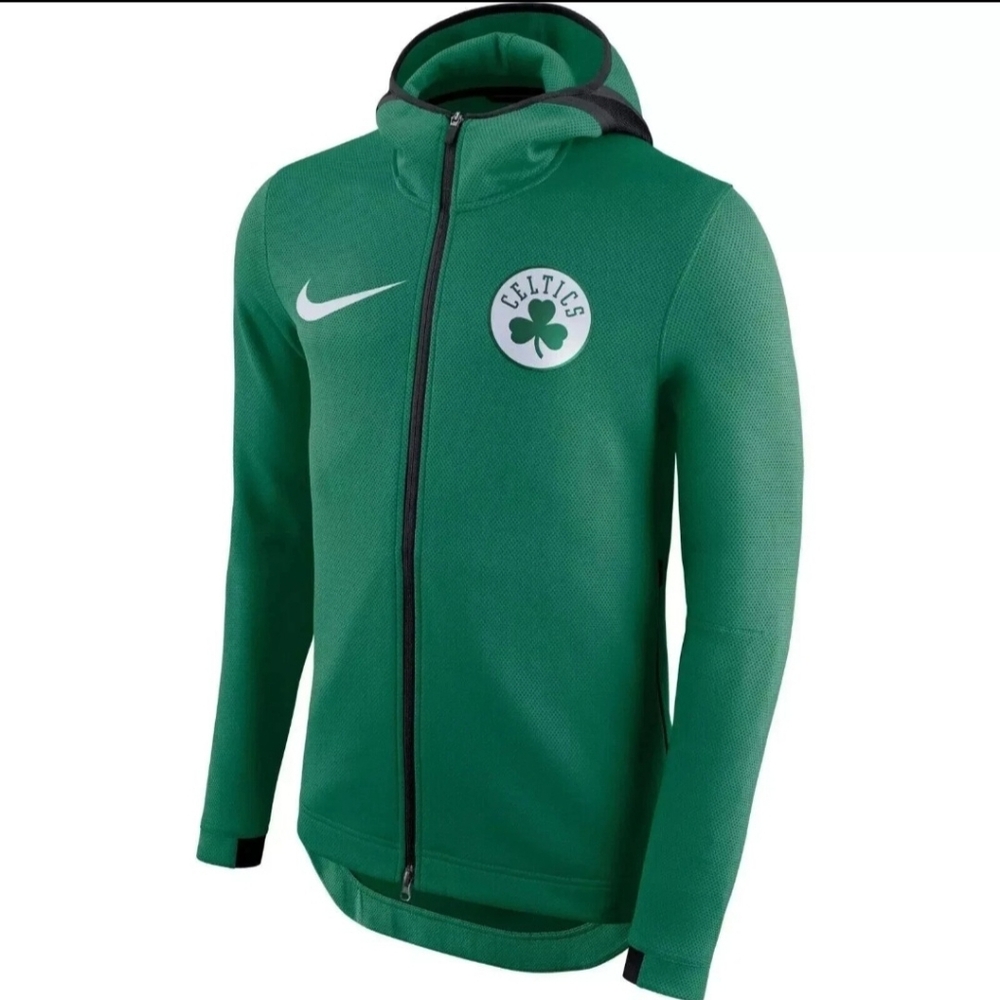 Nike  On Court Boston Celtics Full-Zip Therma-Flex Hoodie Sweatshirt - Size XXL